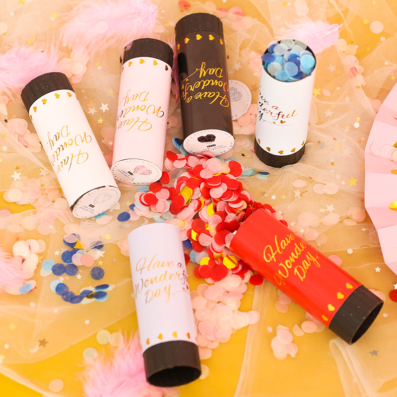 Graduation ceremony opening atmosphere holding small fireworks wedding wedding birthday party supplies paper hand twist fireworks tube