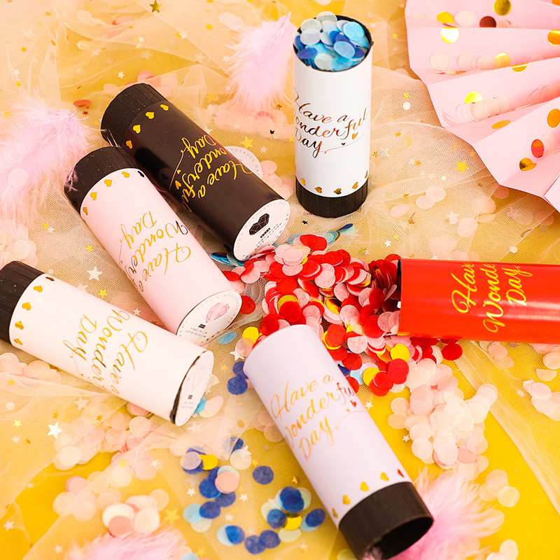 Graduation ceremony opening atmosphere holding small fireworks wedding wedding birthday party supplies paper hand twist fireworks tube