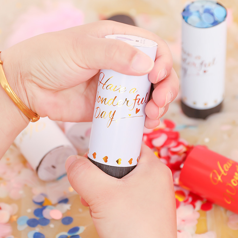Graduation ceremony opening atmosphere holding small fireworks wedding wedding birthday party supplies paper hand twist fireworks tube