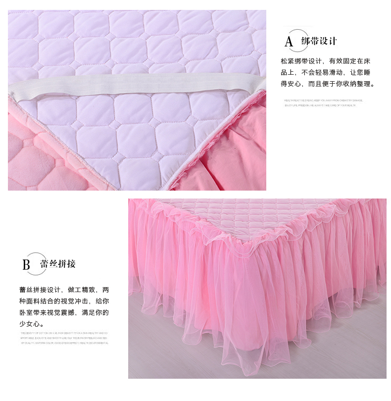 兰 lace Đầm ren công chúa có đệm lót đầy đủ 1,5 m 1,8 m Giường bụi phủ giường có thể được tùy chỉnh - Váy Petti ga giường viền họa tiết
