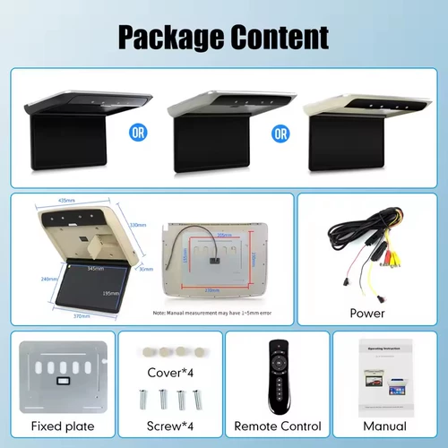 15.6 Автомобильный монитор на крыше автомобиля Android 10 с откидным экраном IPS