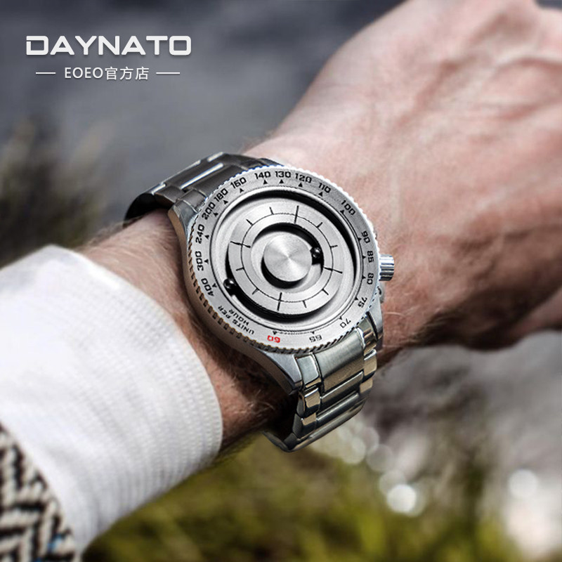 EOEO magnetic suspension watch men's quartz special forces black technology big dial personality new concept trend