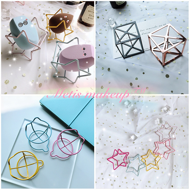 Stars Kitty Nordic Geometric Magic Party Not Eating Pink Cosmetic Egg Bracket Hyacinth Powder Bashing Cosmetic Egg Shelf Drying Rack