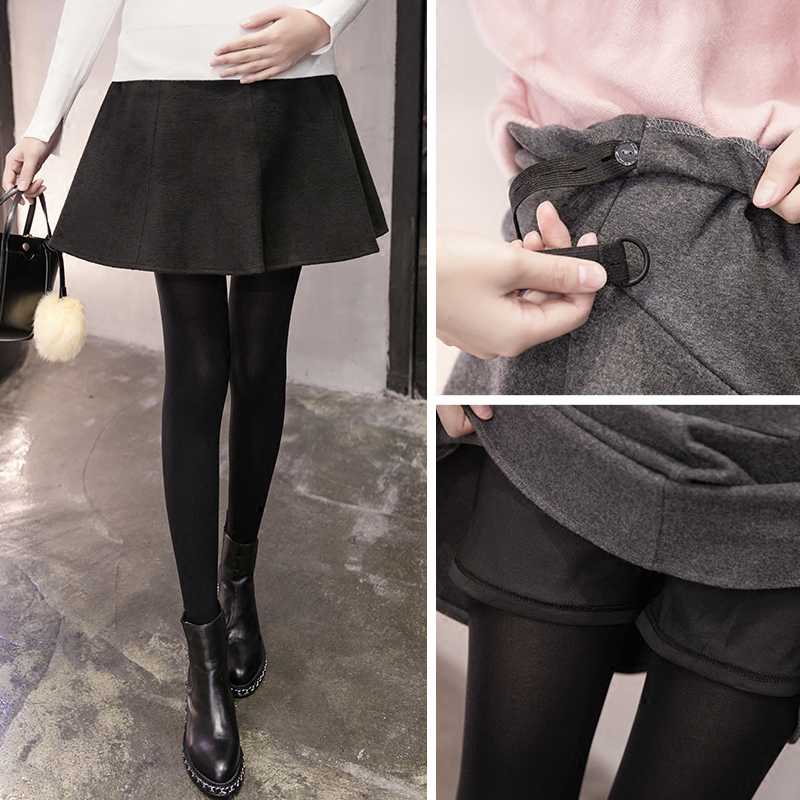Pregnant woman autumn dress shorts pregnant woman half body dress autumn and winter hair, pregnant woman short dress up to bottom pregnant woman nepotism Hip Skirt Tide