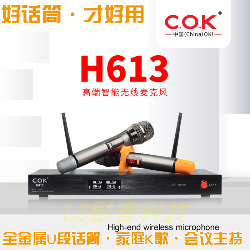 COK Wireless Microphone Professional U Segment Wireless Mike Family K Song Conference Chair Connect Utilita Machine Acoustics