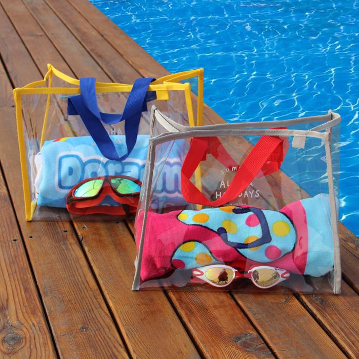 Beach beach bag transparent waterproof pack large capacity jelly pack swimming bag travel handbag 4415
