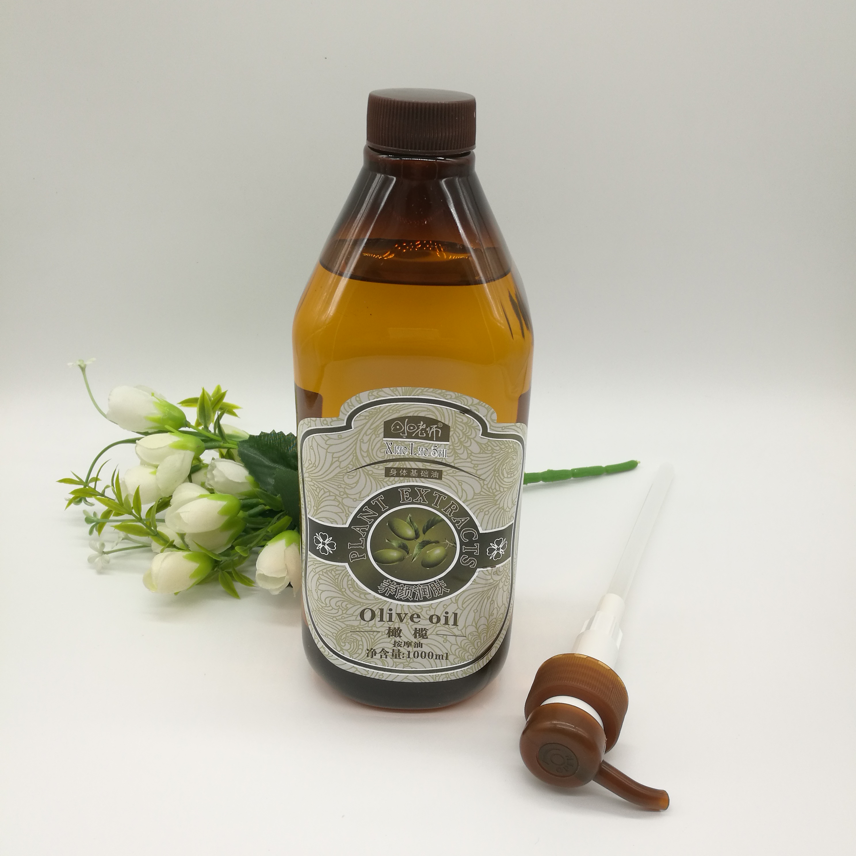 Small Teacher Olive Oil Base Oil Base Oil Body Massage Oil Body Massage Essential Oils Beauty Salon 1000ml Push Oil