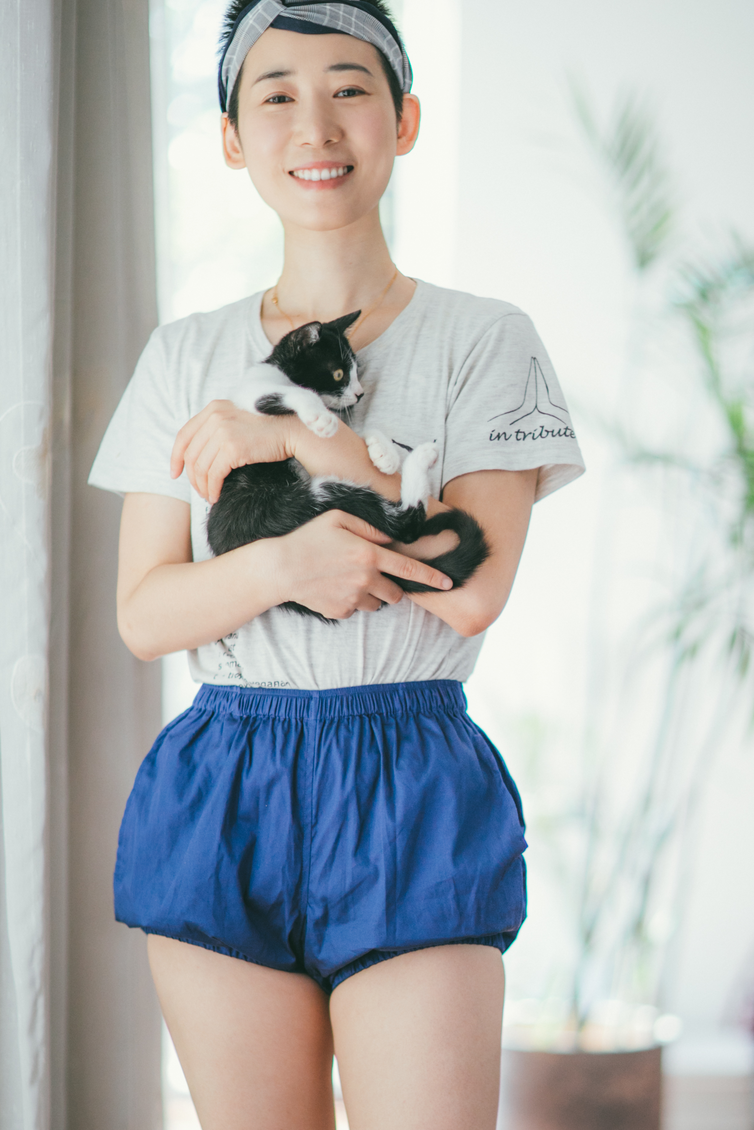 Yoga shorts cotton Iyengar solid color pants Anti-light with pockets Pants tube adjustment leg length male and female models