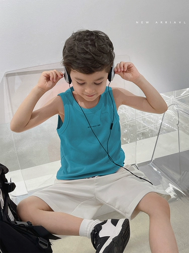 Детская летняя майка для мальчиков, комфортная футболка без рукавов