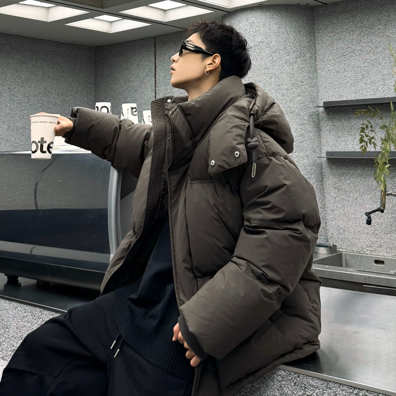 Бренд Northeast Extreme cold wave, мужской пуховик, зима 2025, новый утолщенный большой размер, свободная короткая куртка из высокого бархата