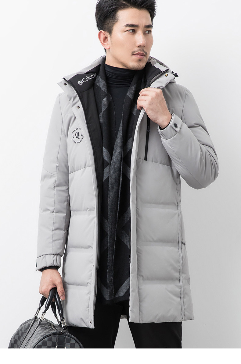 雅鹿 男士加厚中长款羽绒服 90%充绒量 图8