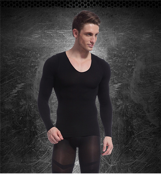 Đàn ông bụng corset corset rập khuôn thanh niên giảm béo tay áo dài đồ lót nhiệt vô hình phần mỏng đồ lót sưởi ấm đồ lót xuất khẩu