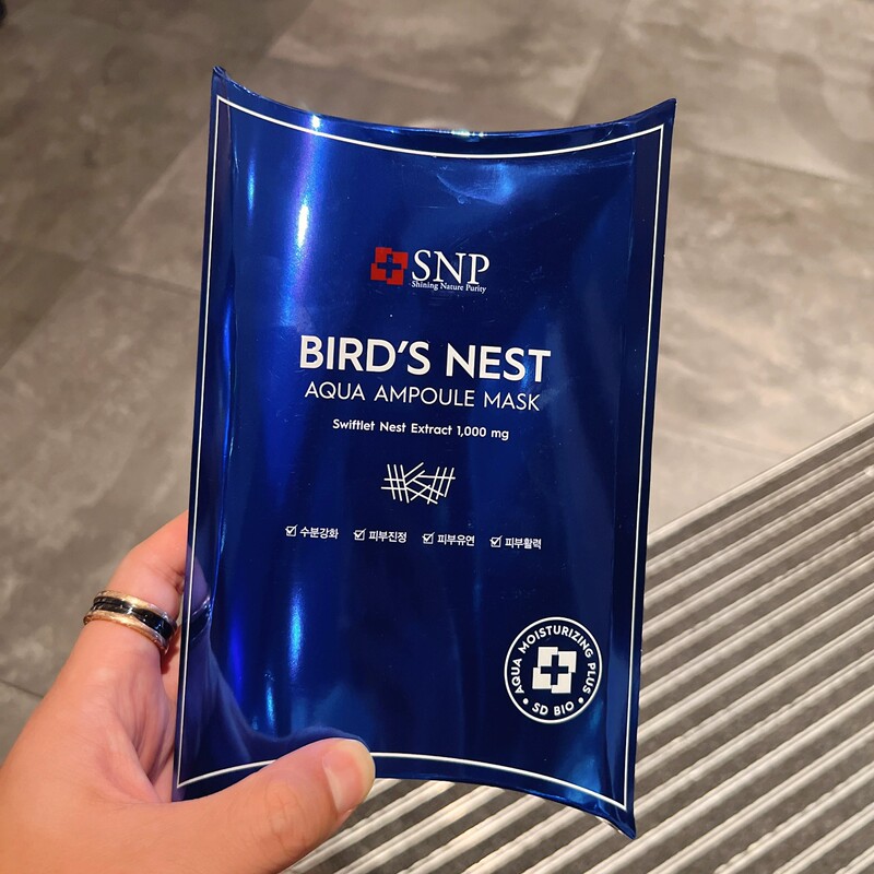 Near-Expiry Korean Snp Bird's Nest Mask, Reservoir Mask Sheet, Genuine Collagen Moisturizing Snp Aishenfei Pearl