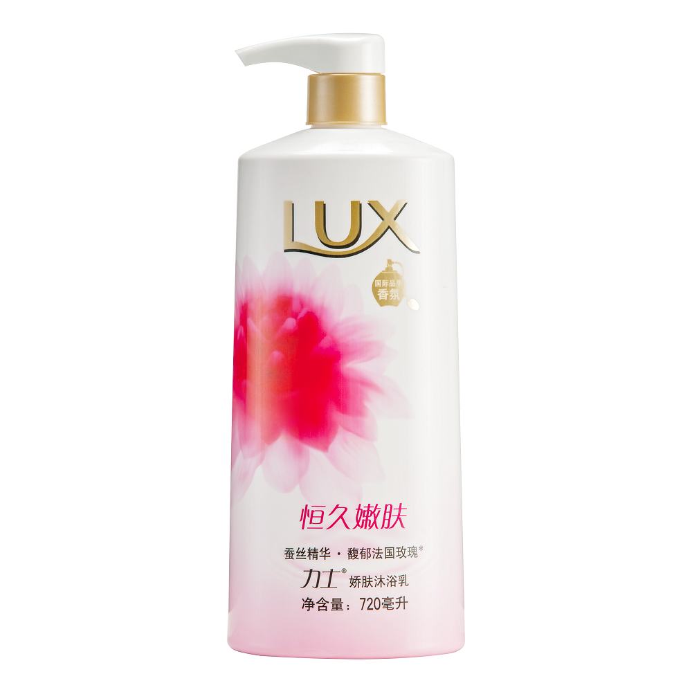 LUX/力士沐浴露 恒久嫩肤法国玫瑰沐浴乳720ml 蚕丝精华滋养保湿