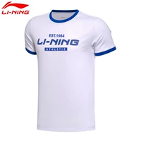 88 Li Ning Áo thun nam ngắn tay mùa hè cổ tròn tay áo ngắn tay áo thể thao Chữ đơn giản hàng đầu AHSM219 áo thun lạnh the thao nam