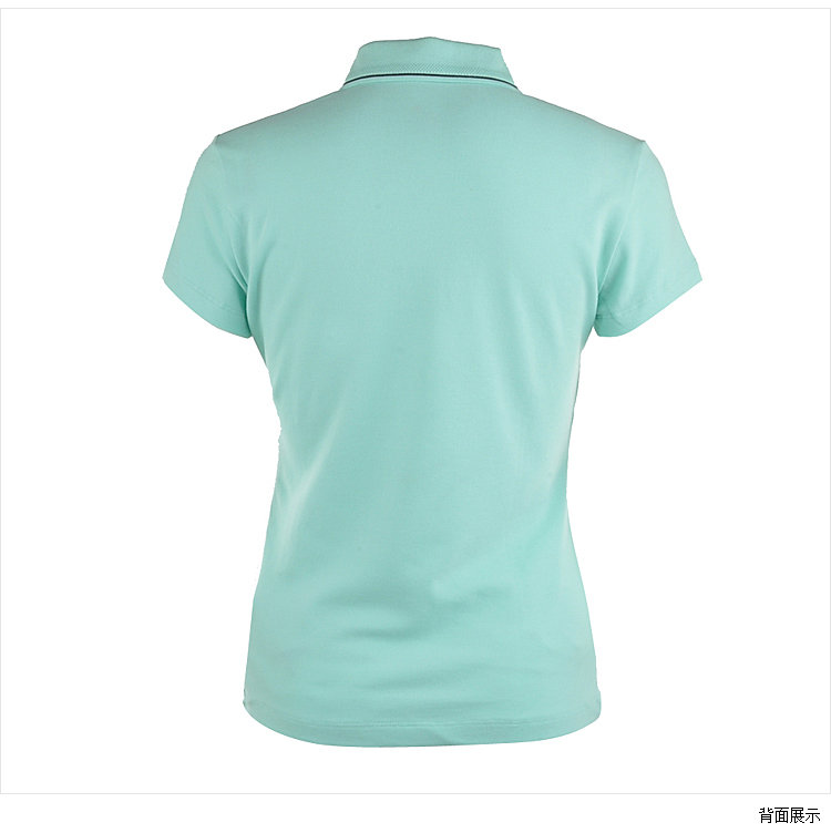 Li Ning LI-NING Phụ nữ Cuộc sống thể thao màu tím xanh lá cây ngắn tay áo sơ mi ngắn tay APLF240-3 áo polo aremi