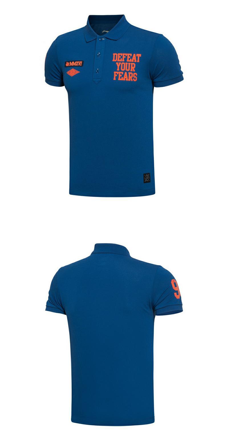 Li Ning Thể thao nam Cuộc sống Dòng Colorblock Sọc ngang In áo POLO Áo phông mùa hè GPLL005-2 - Áo polo thể thao ao polo nam