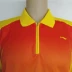 Li Ning nam ngắn tay áo polo loạt cầu lông tay áo ngắn áo thun hàng đầu áo phông APLL073-3 - Áo polo thể thao