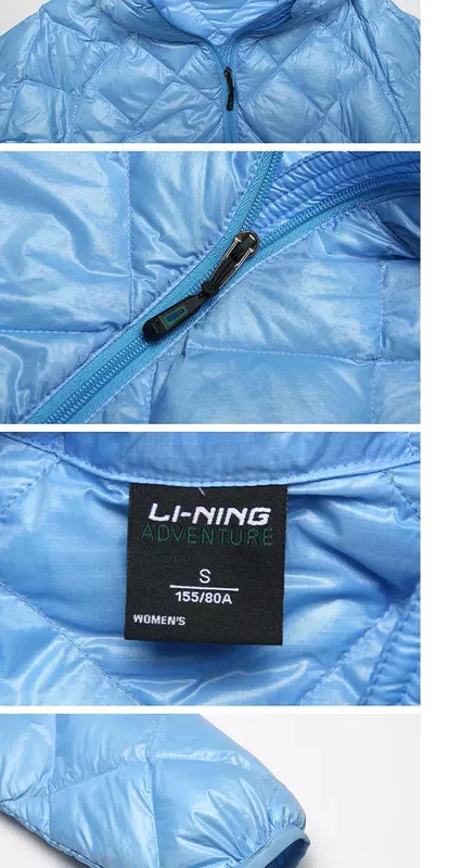 Li Ning Women Màu đơn sắc Xu hướng đơn giản Thời trang Áo khoác ấm áp AYMH198-1 - Thể thao xuống áo khoác