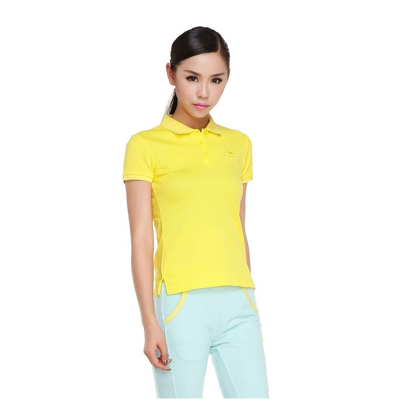 Li Ning ngắn tay áo nữ mùa hè mới thể thao và giải trí loạt áo sơ mi ngắn tay áo APLK018 QG áo polo givenchy