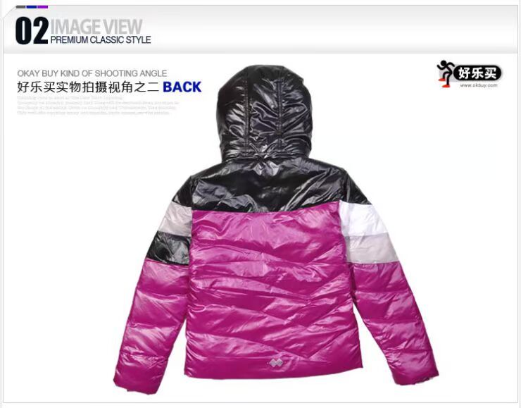 Li Ning Nữ ánh sáng đô thị thể thao thời trang màu tương phản khâu xuống áo khoác AYME118 áo phao nữ dáng dài siêu nhẹ