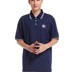 Li Ning Thể thao nam Cuộc sống Dòng đơn giản Áo sơ mi ngắn tay đơn giản Áo sơ mi thoải mái thoải mái hàng đầu APLJ815 polo tay dài Áo polo thể thao