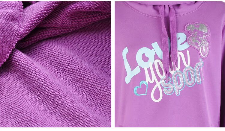 Áo thun nữ Li Ning Đóng áo thể thao và giải trí thường xuyên Áo len không mũ AWDK846-2 áo hoodie nữ màu đen