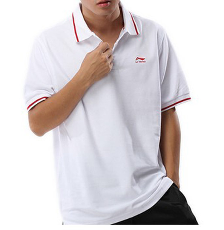 Nhóm đàn ông Li Ning mua sê-ri Áo đơn giản màu đơn giản ATSE555-1 - Áo polo thể thao áo polo nữ tay lỡ
