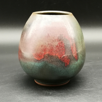 Song Jun kiln exquisite one-point red chicken heart jar brush wash antique porcelain antiques antique old goods vase ornaments