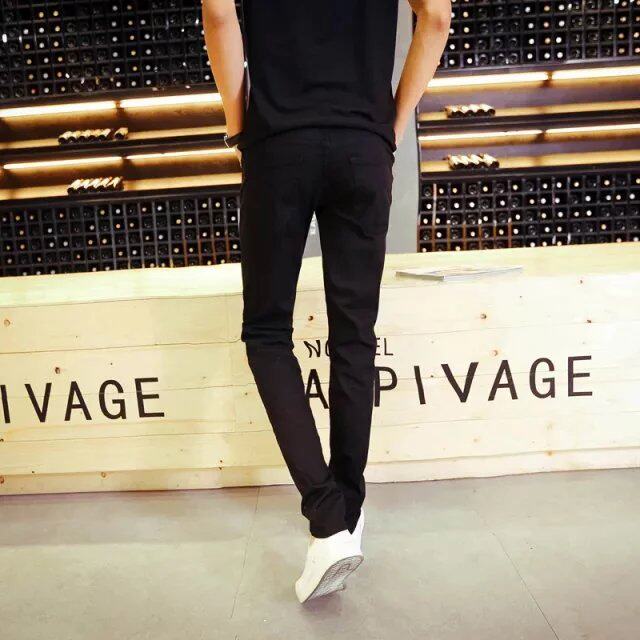 Jeans pour adolescent pieds Slim pour Quatre saisons - Ref 1469669 Image 13