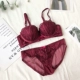 Bộ đồ lót Sexy Lace Bra Không có dấu vết dày lên trên bộ ngực nhỏ dày mỏng tụ lại trên đỉnh áo ngực cô gái