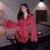 Retro dây thắt lưng tay áo sơ mi nữ phần dài là mỏng giản dị satin nhỏ nước hoa áo dài tay tính khí Áo sơ mi trắng nữ form rộng tay dài Áo sơ mi