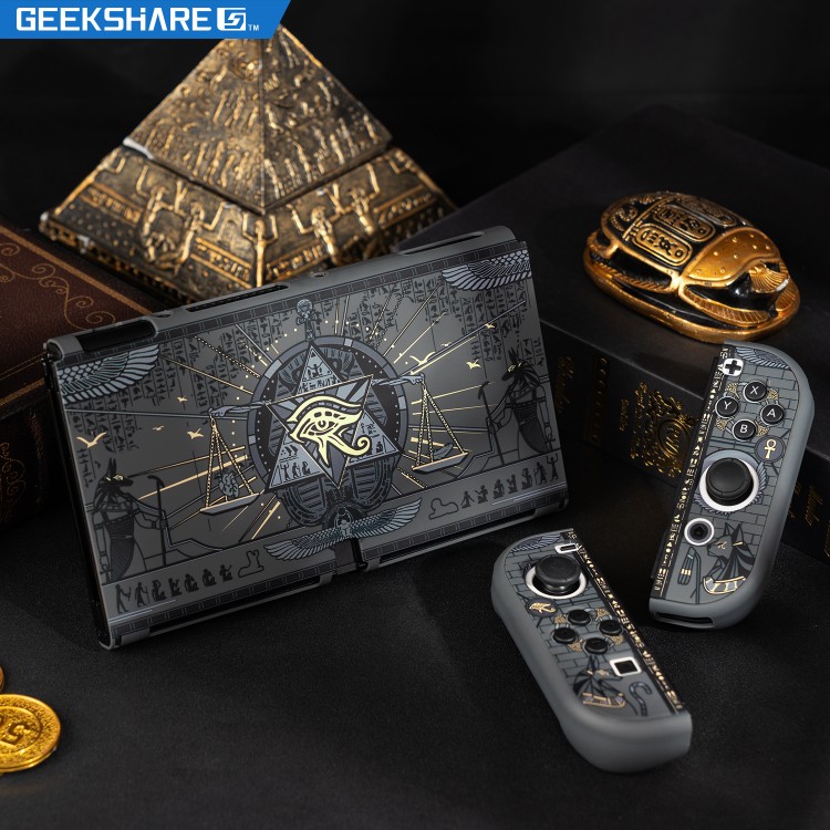 I really want Switch OLED mysterious country theme case Egyptian two-piece frosted texture case