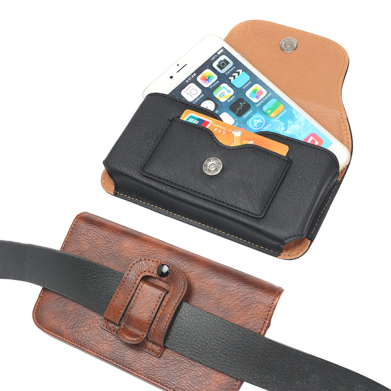 Oppo Huawei Vivo Mi waist pocket for elderly men's mobile phone waist bag with belt hanging waist leather cover