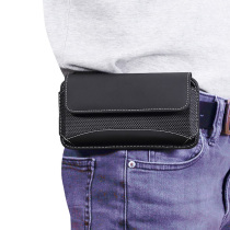 Durable mobile phone bag hanging waist wearing belt Mens elderly running bag horizontal canvas bag Huawei vivo Apple General