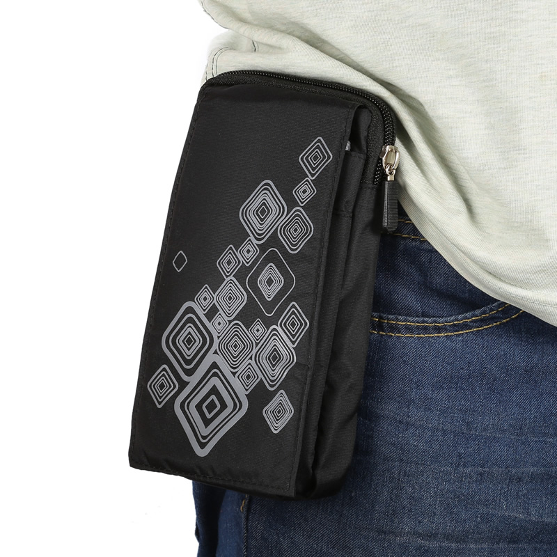 Mobile phone Purse Strings hanging leather strap Canvas Cover Shell 5 5 Inch Vertical MULTIFUNCTION BUCKLE WAIST BAG 6 INCH HANGING BAG MEN'S OLD MAN