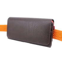 Mobile phone running bag wear belt leather case Mens elderly waist hanging belt buckle waist pocket horizontal 5 5 5 inch 6 inch Universal