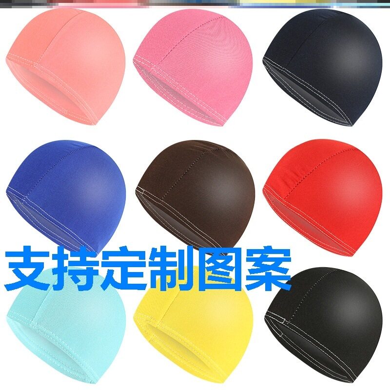 Wholesale shipping swimming cap female waterproof ear protection professional training adult children swimming cap male water park custom logo