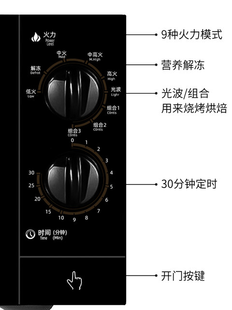 Galanz/Ganz G80F23Sp-M8(so) Stainless Steel Microwave Oven with Mechanical Knobs for Home Use