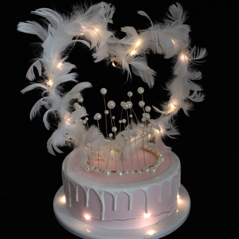 Cake decoration fittings Princess Pearl Birthday party decorated plugin - in LED lights
