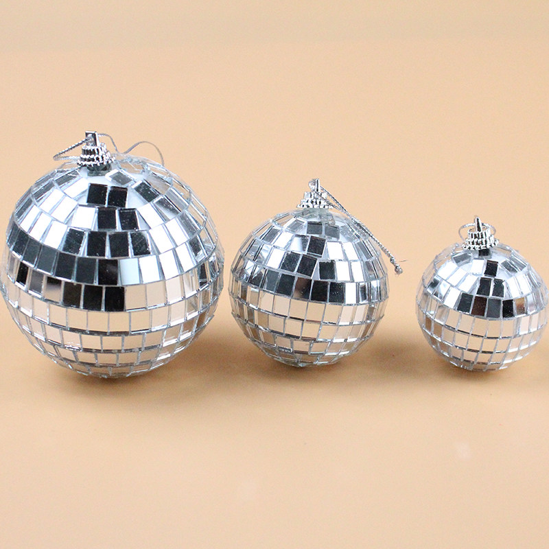 Creative birthday cake decoration mirror ball ins wind decoration plastic matte bright metal bar party decoration