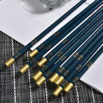 Light luxury ceramic chopsticks household emerald high-value mildew-proof suit gift high-end high-end high-temperature ins fast