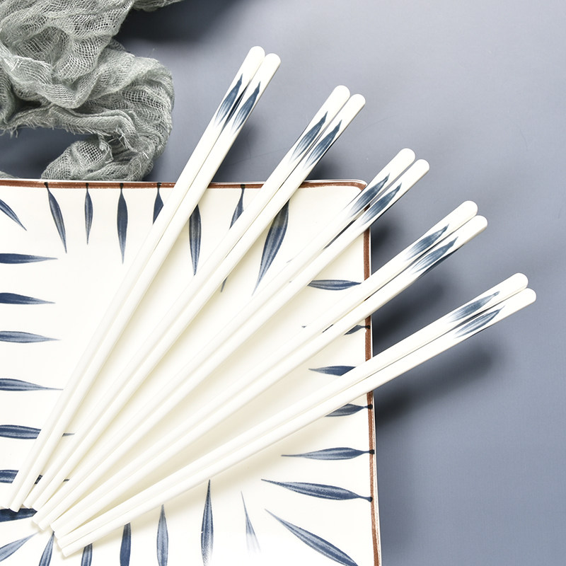 Sun-style ceramic chopsticks Creative online red ins mildew Family 2021 new high temperature resistant cutlery bone porcelain chopsticks