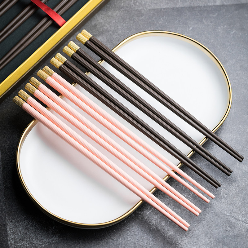 High-end ceramic chopsticks Home retro luxurious delivery suit Creative minimalist Exquisite Gift Box Mildew Resistant