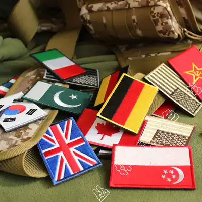 Canada, Thailand, Britain, Russia, US Soviet Union embroidered flag armband Velcro bag stickers can be customized