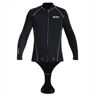 slinx warm quick-drying diving suit two-piece long sleeve crotch top zipper jacket large size swimsuit