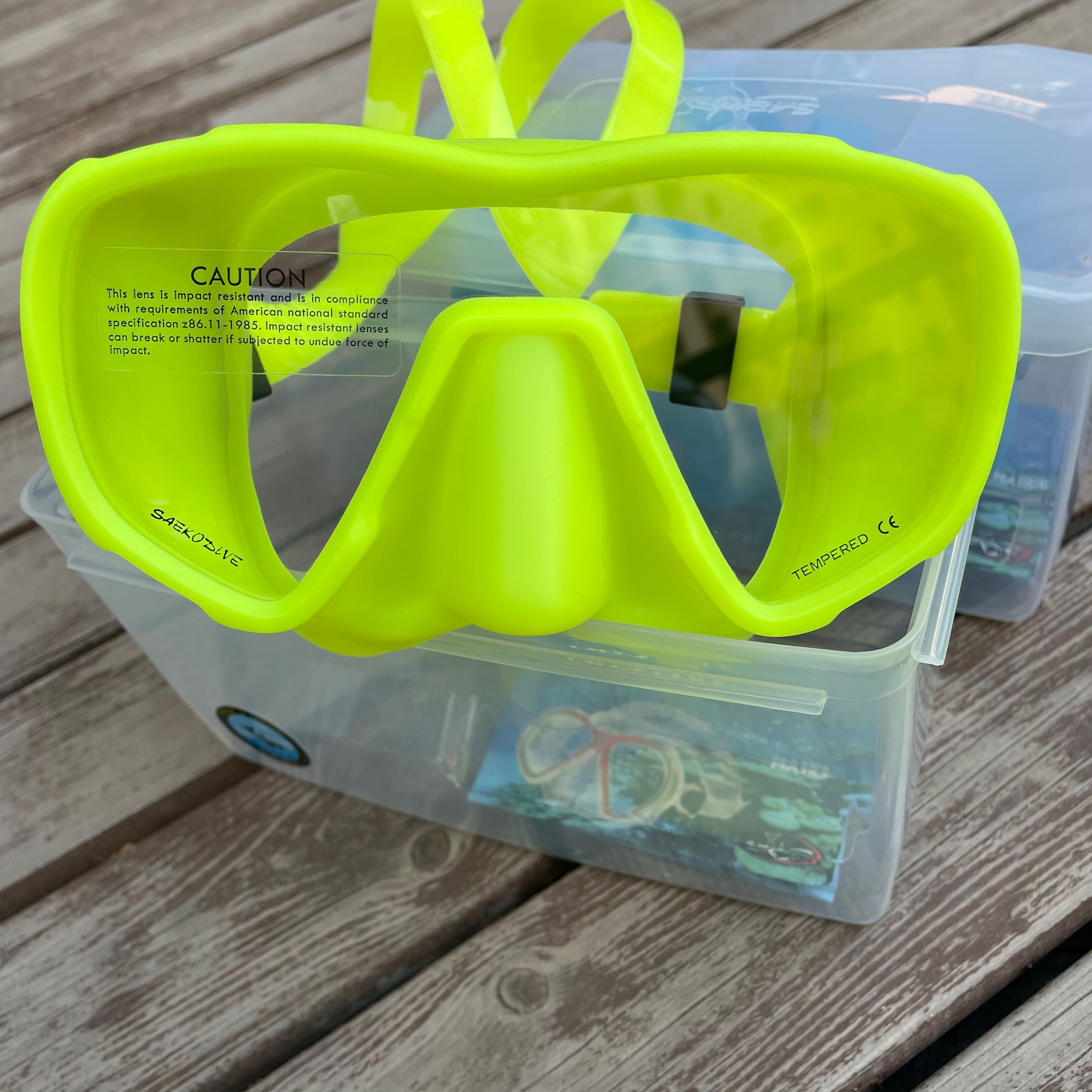 SAEKODIVE Dive Sliquid Raw Mesh Integrated Frameless Mask Scuba Deep Diving Swimming Surface Mirror