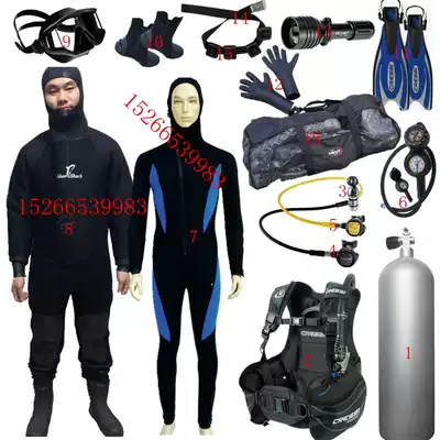 Imported diving equipment set Scuba diving equipment Full set of professional diving equipment supplies Adult deep diving