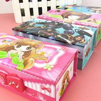 tfboys3 layer stationery box cartoon flower girl three layer password stationery box student paper pen box