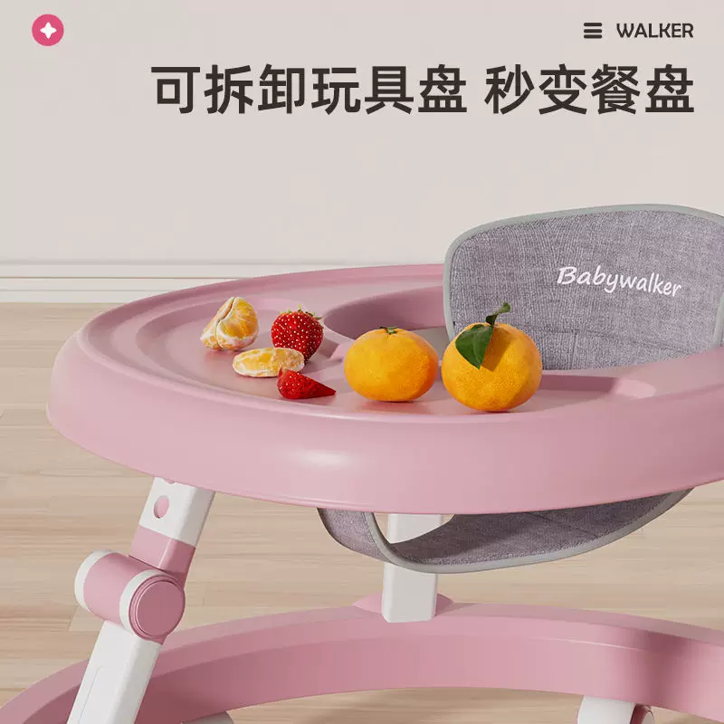 Children's universal foldable walker, anti-rollover